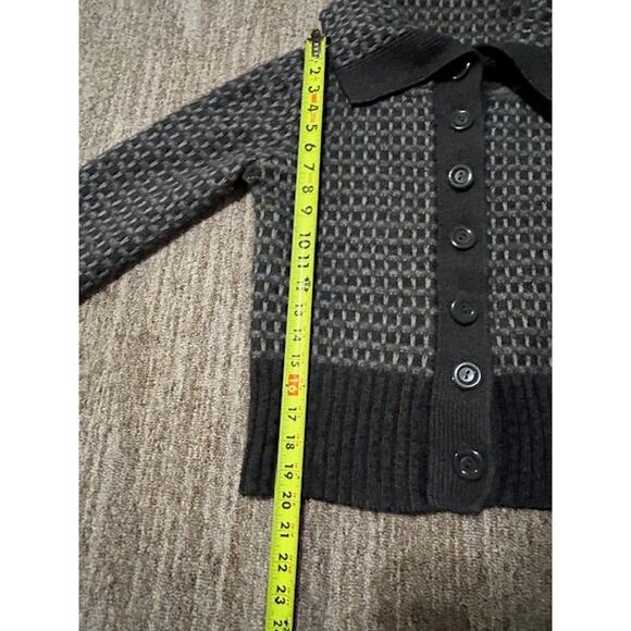 Banana Republic Factory Wool Blend Button Up Cowl Neck Womens Cardigan SZ M - Picture 5 of 9